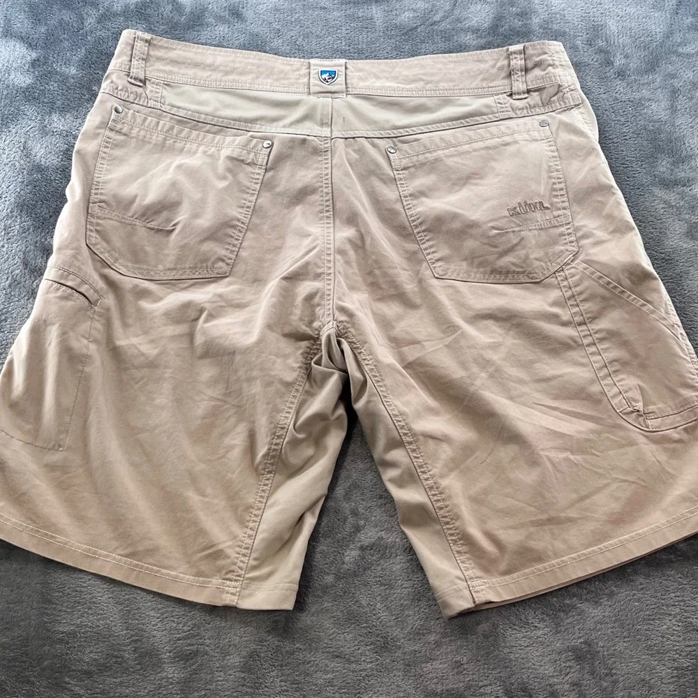 Kuhl Radikl Shorts Mens 38 Khaki Tan Hiking Outdoor Stretch Cargo Style 5068